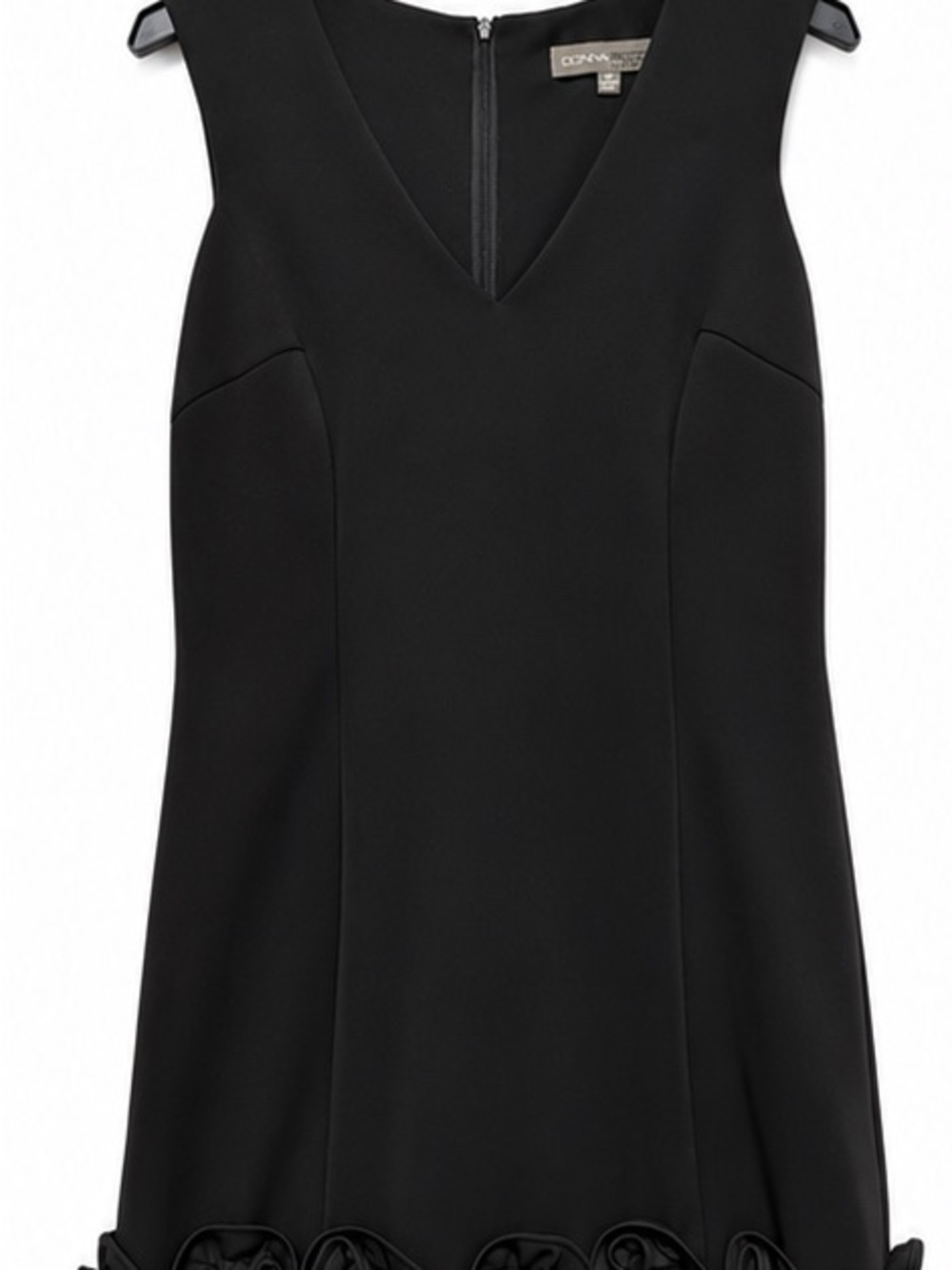 Donna Ricco Black Rosette Hem Cocktail & Party Dress | Size 12